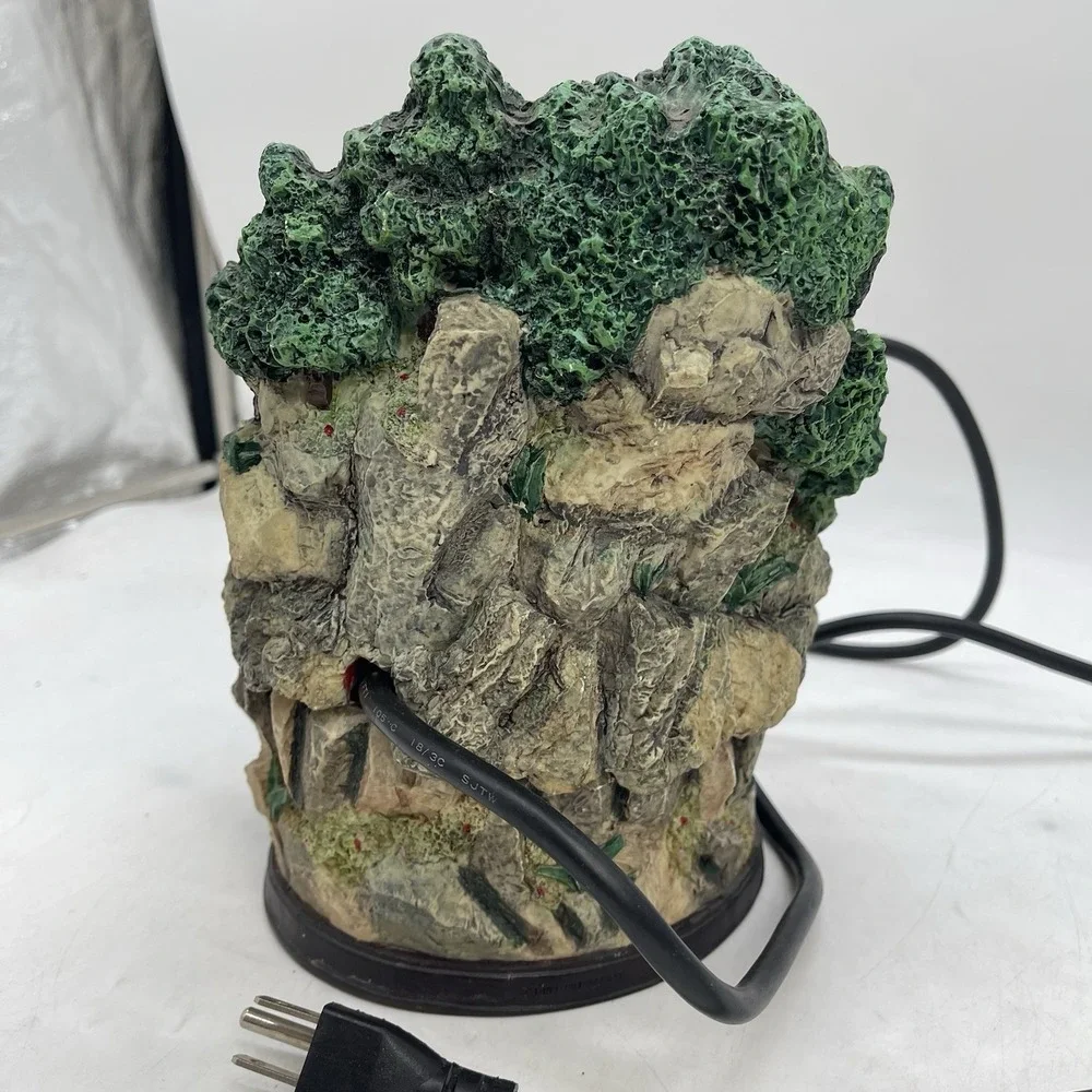 Prismarte Cottage Village Tabletop Fountain Resin Mill Colorful Needs New Motor